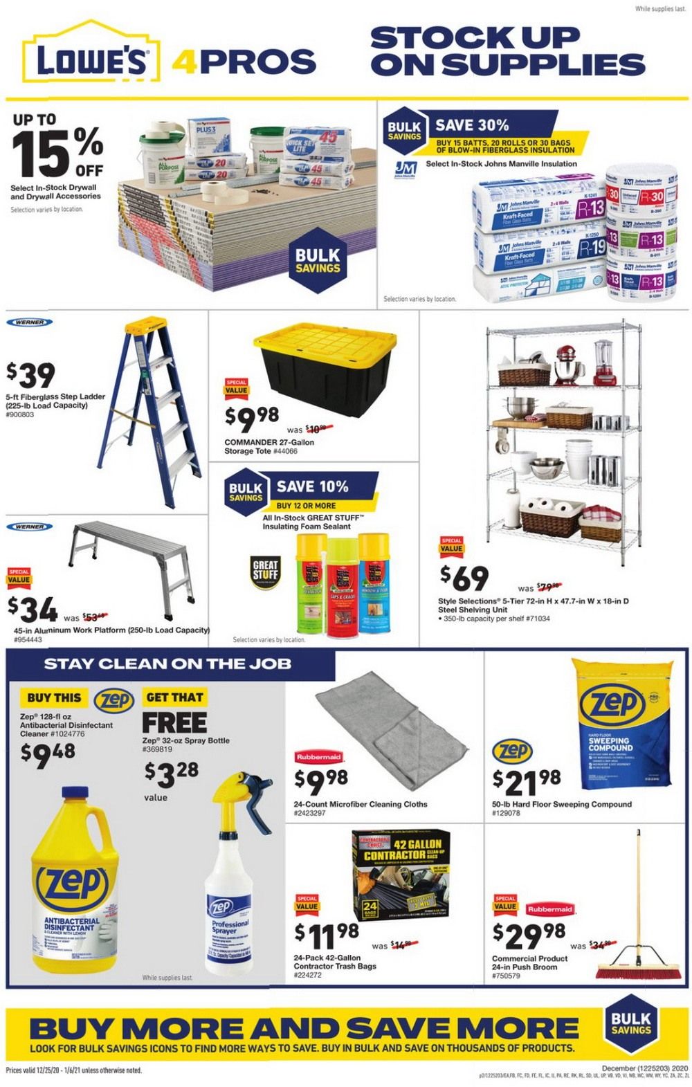 Lowe S Weekly Ad Dec 25 2020 Jan 06 2021