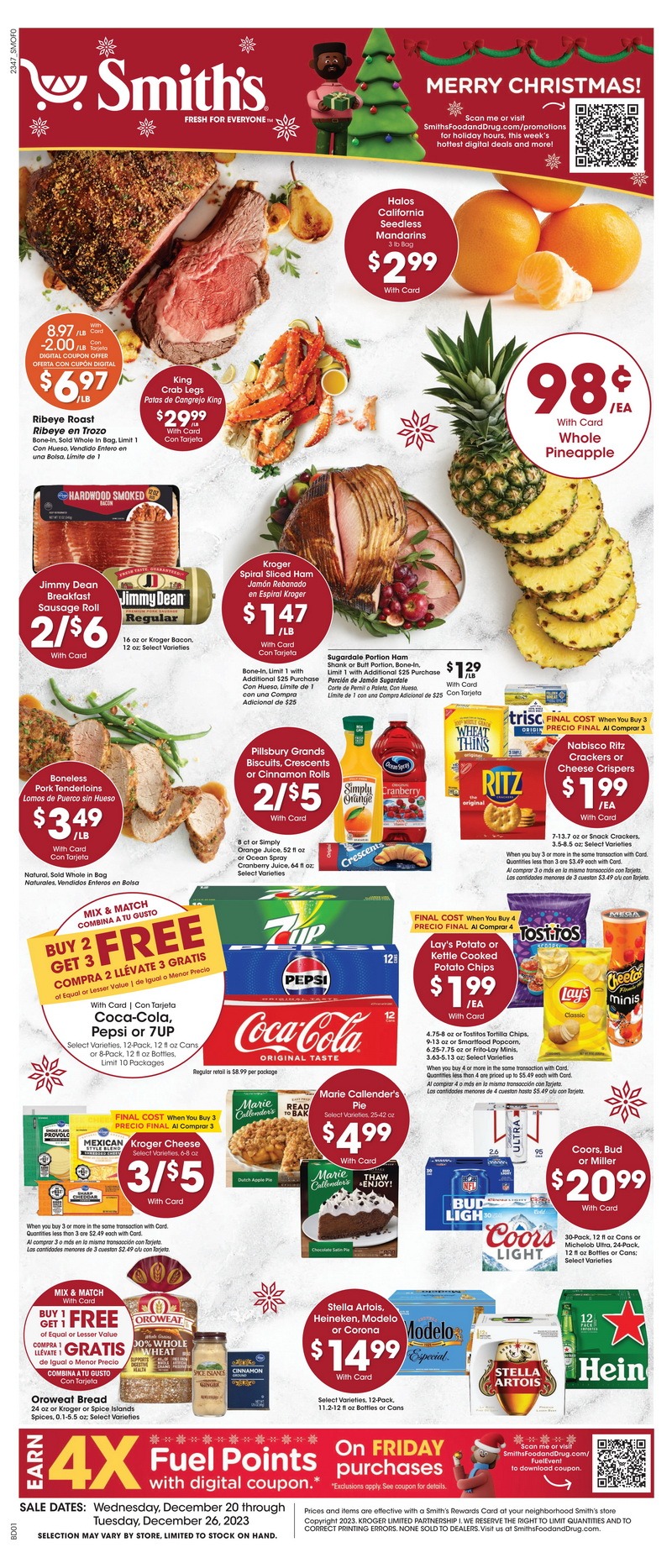 Smith S Food And Drug Weekly Ad Dec 20 Dec 26 2023 Christmas