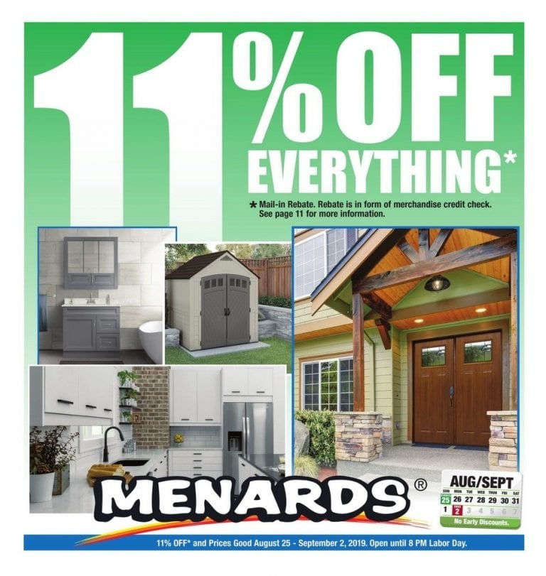 Menards Weekly Ad Aug 25 Sep 02, 2019