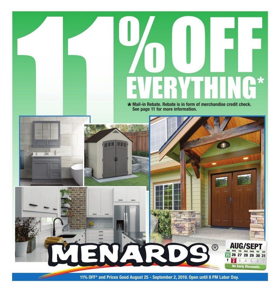 Menards Weekly Ad Aug 25 Sep 02 2019