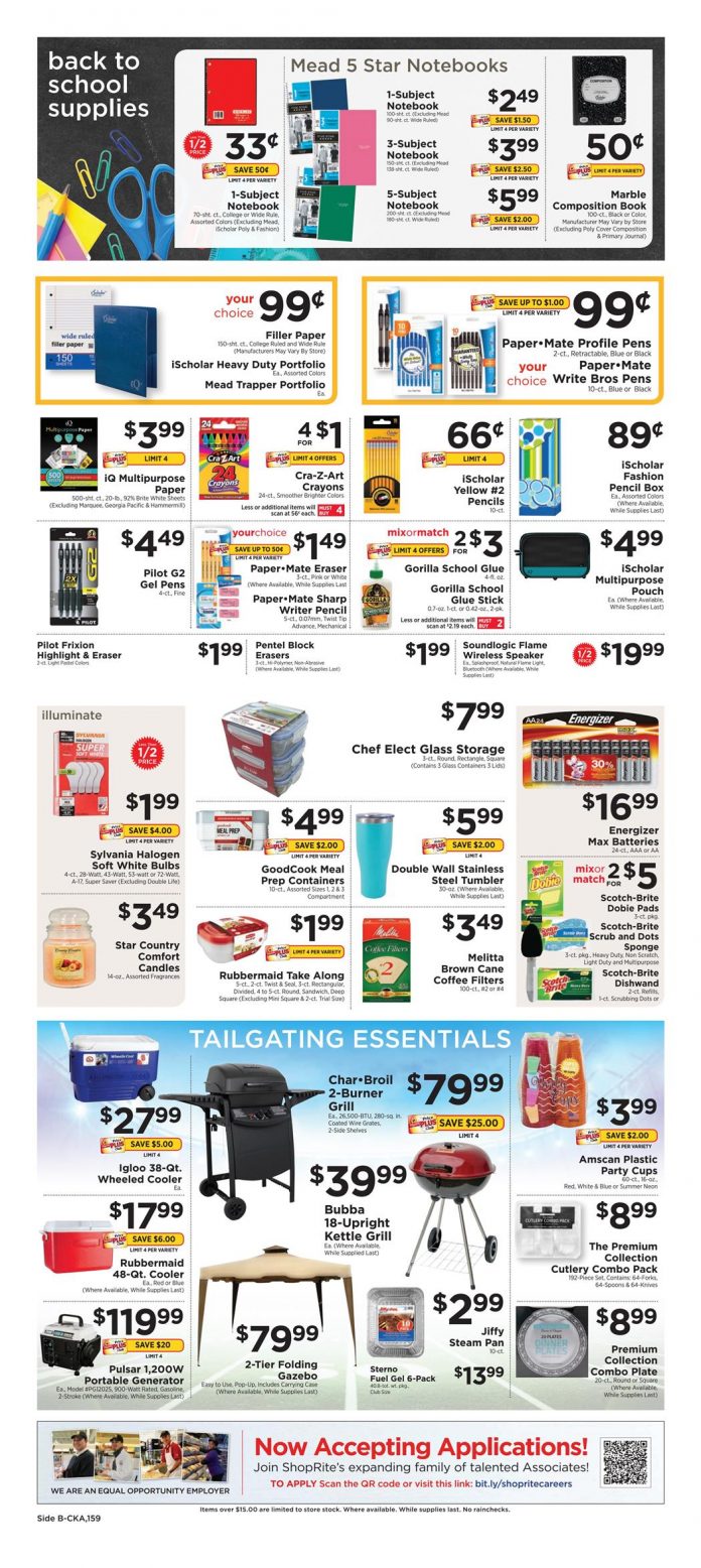 ShopRite Weekly Ad Sep 01 – Sep 07, 2019