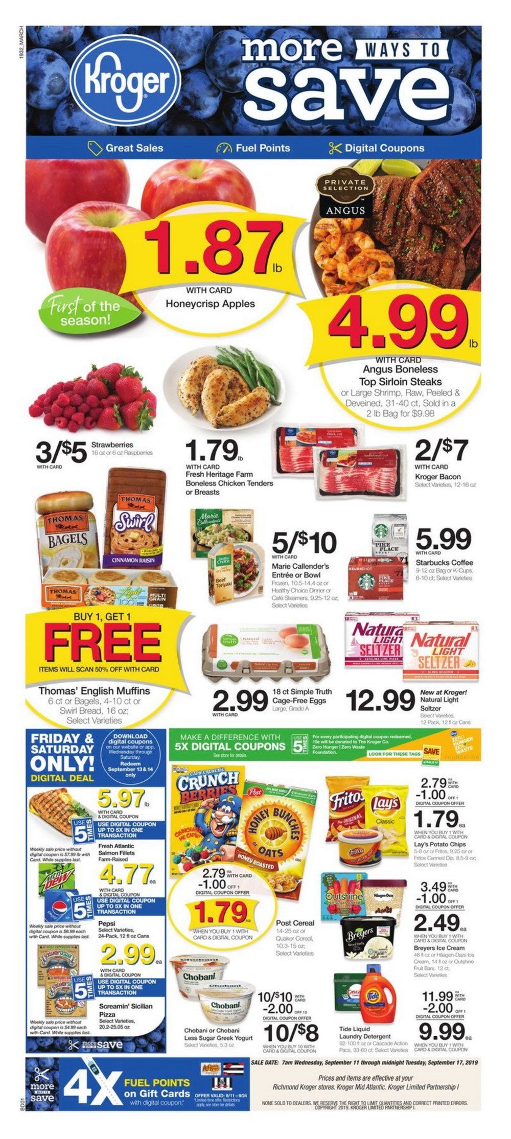 Kroger Weekly Ad Sep 11 – Sep 17, 2019