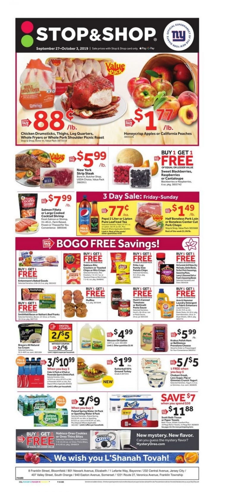 Stop & Shop Weekly Circular Sep 27 Oct 03, 2019