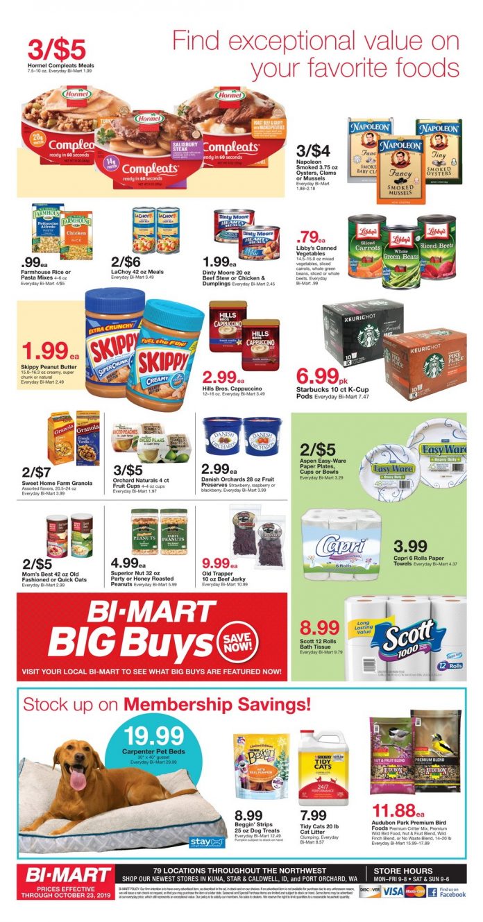 Bi Mart Weekly Ad Oct 17 – Oct 23, 2019