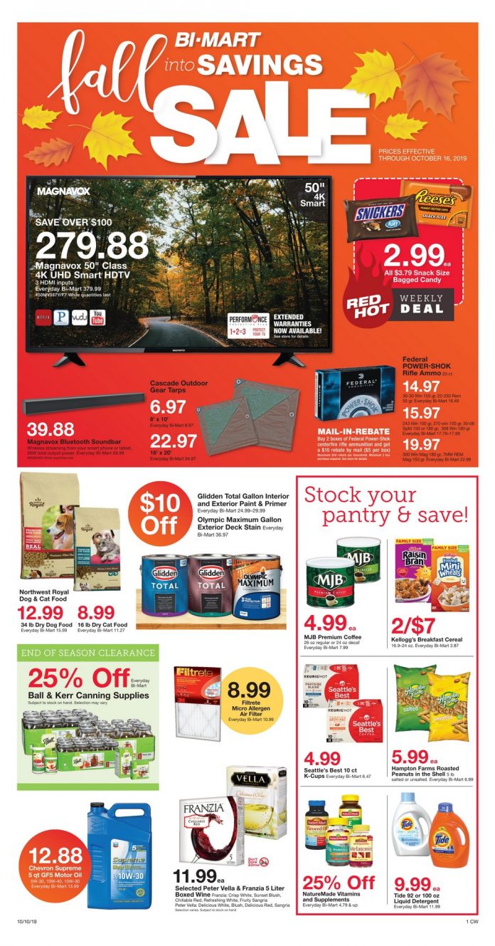 Bi Mart Weekly Ad Oct 10 – Oct 16, 2019