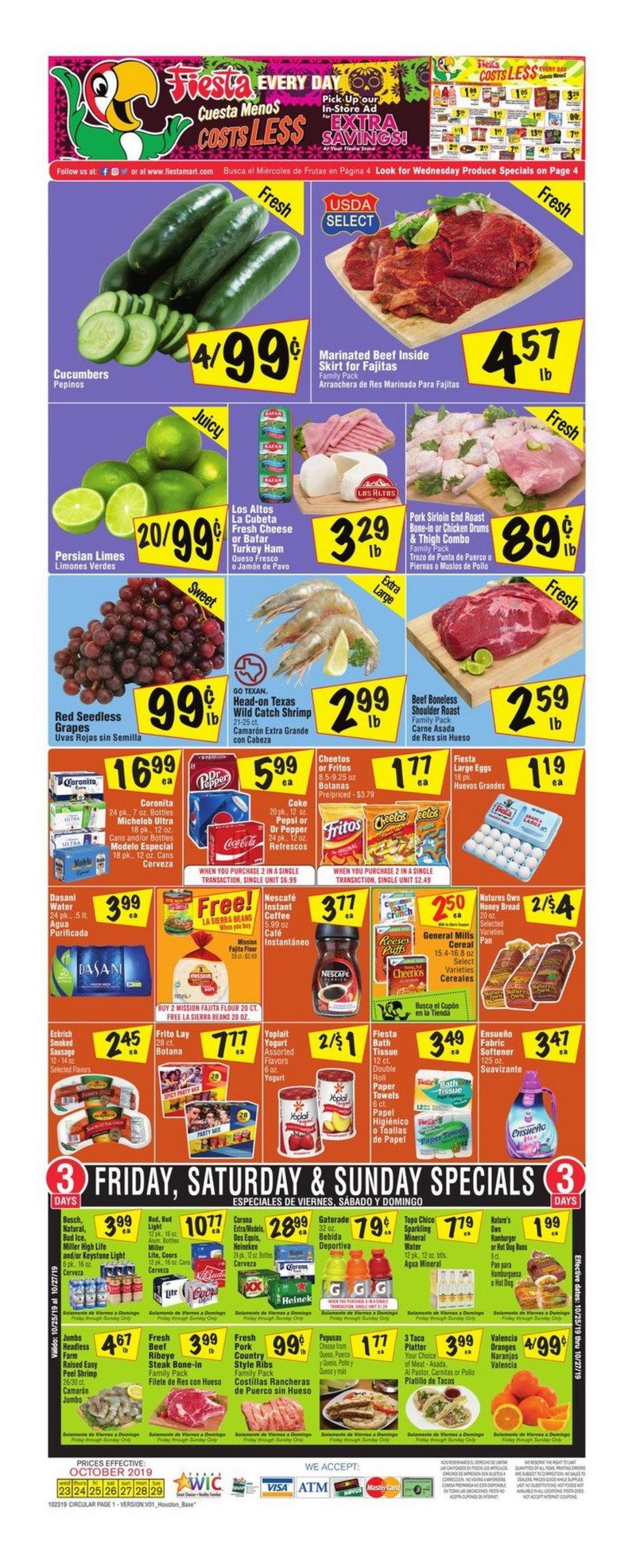 Fiesta Mart Weekly Ad Oct 23 Oct 29 2019