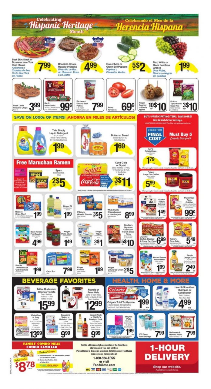 Food 4 Less Weekly Ad Oct 9 – Oct 15, 2019