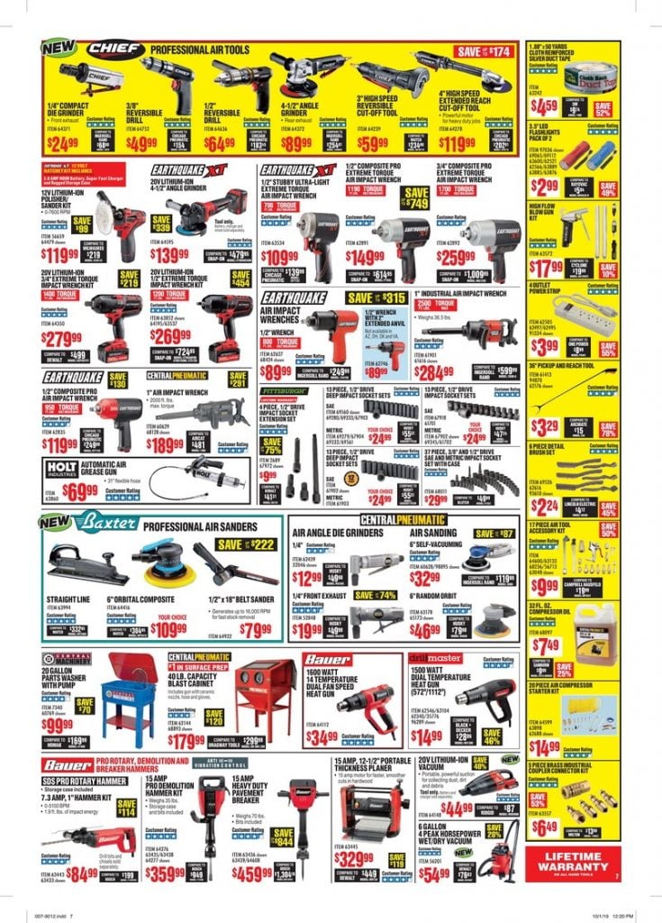 Harbor Freight Monthly Ad November, 2019