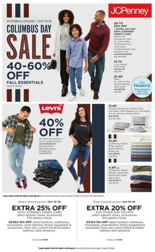 JCPenney Weekly Ad Sale Oct 10 – Oct 16, 2019