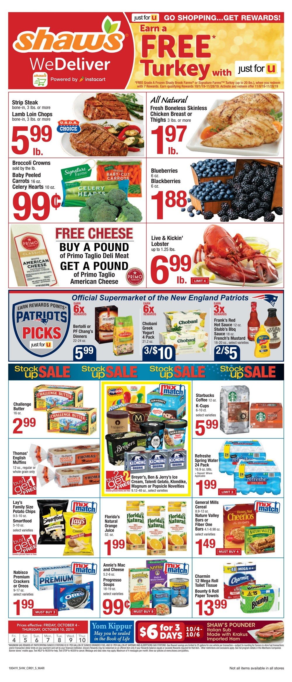 Shaw's Weekly Ad Oct 4 – Oct 10, 2019