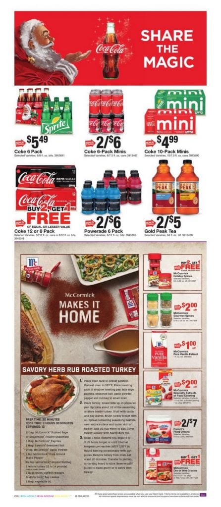 Giant Food Weekly Circular Nov 15 – Nov 21, 2019