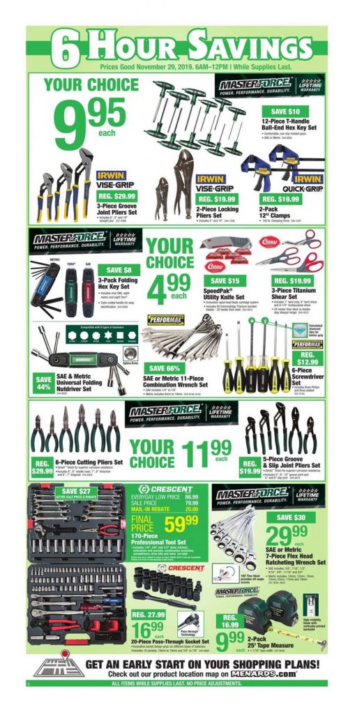 Menards Black Friday Sale Nov 29 – Nov 30, 2019