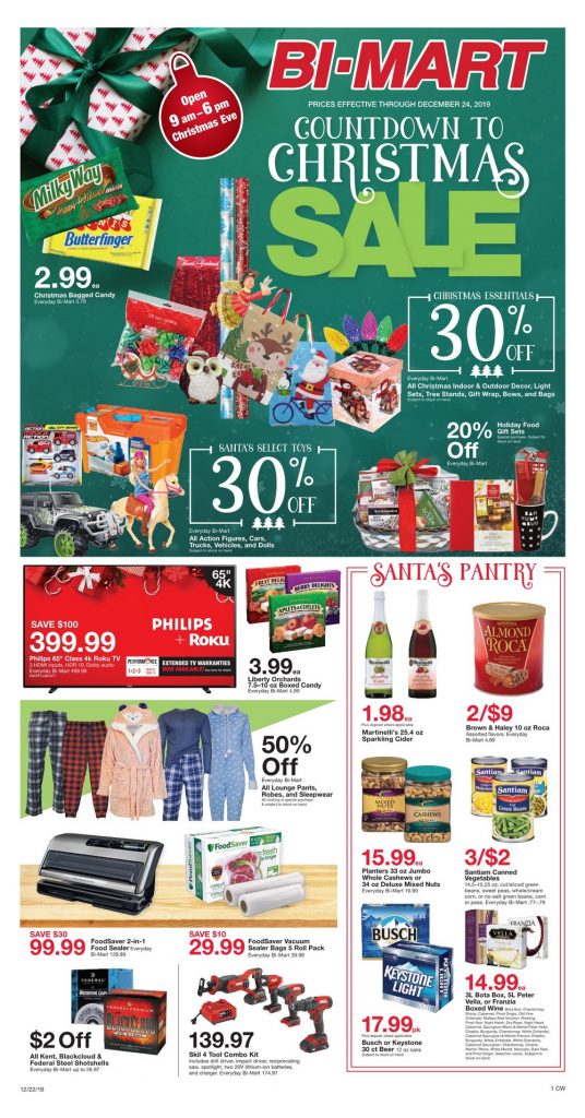 Bi Mart Weekly Ad Dec 22 – Dec 28, 2019