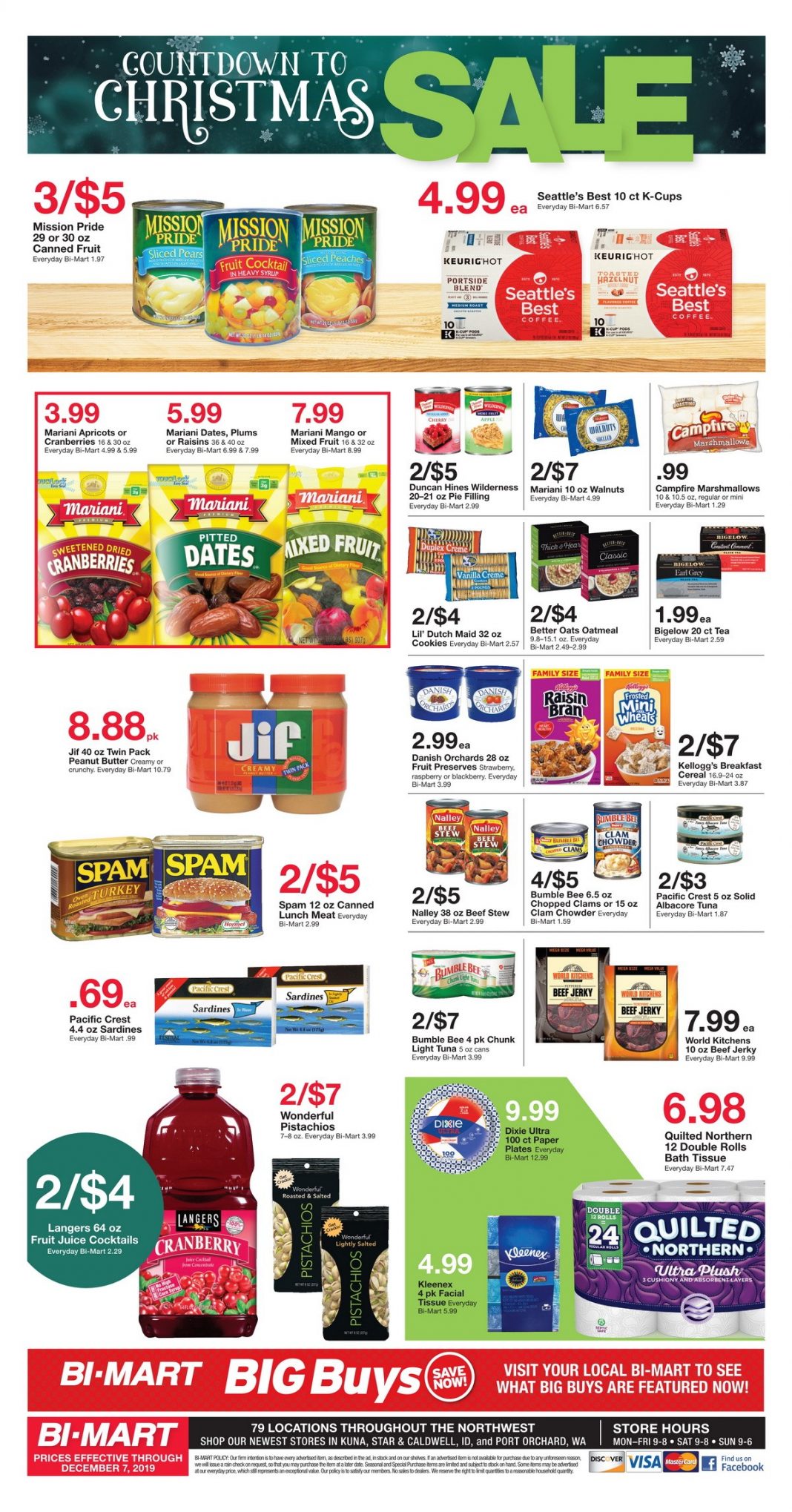 Bi Mart Weekly Ad Dec 01 – Dec 07, 2019