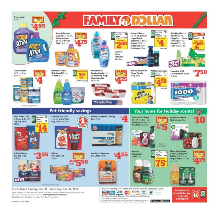 Family Dollar Weekly Ad Dec 15 – Dec 21, 2019