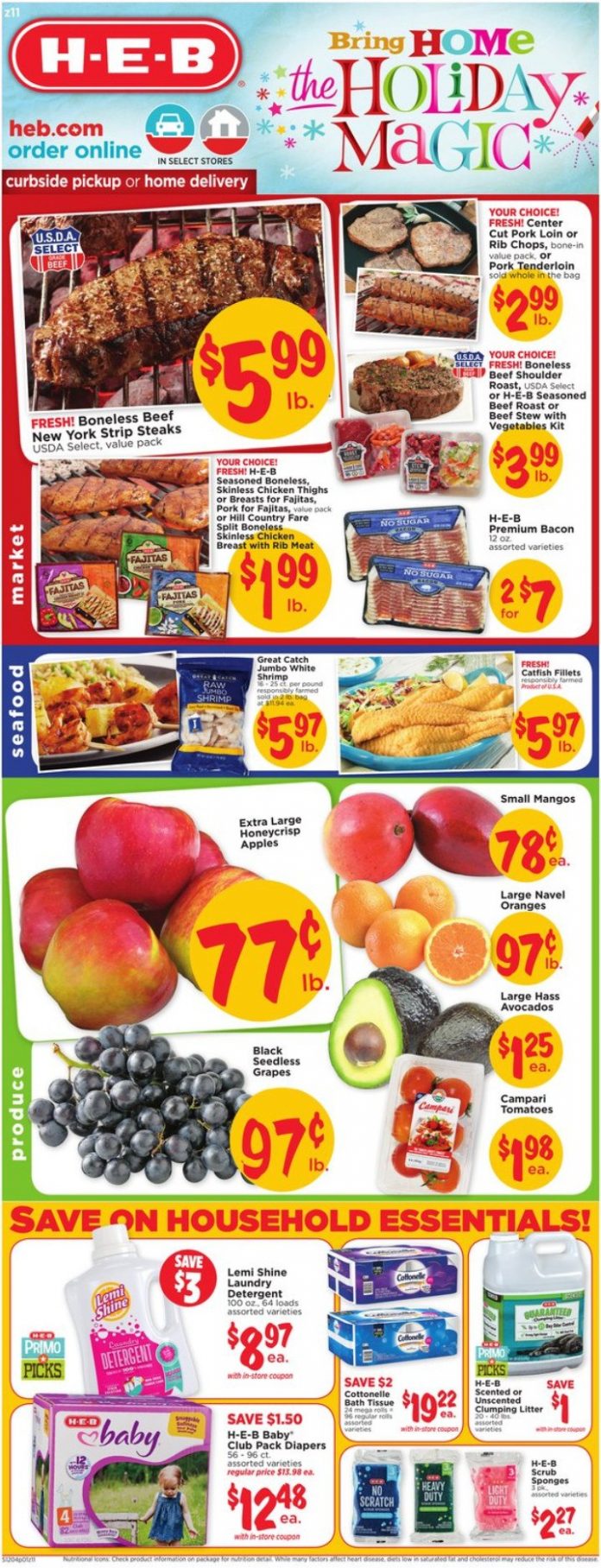 HEB Weekly Ad Dec 04 – Dec 10, 2019