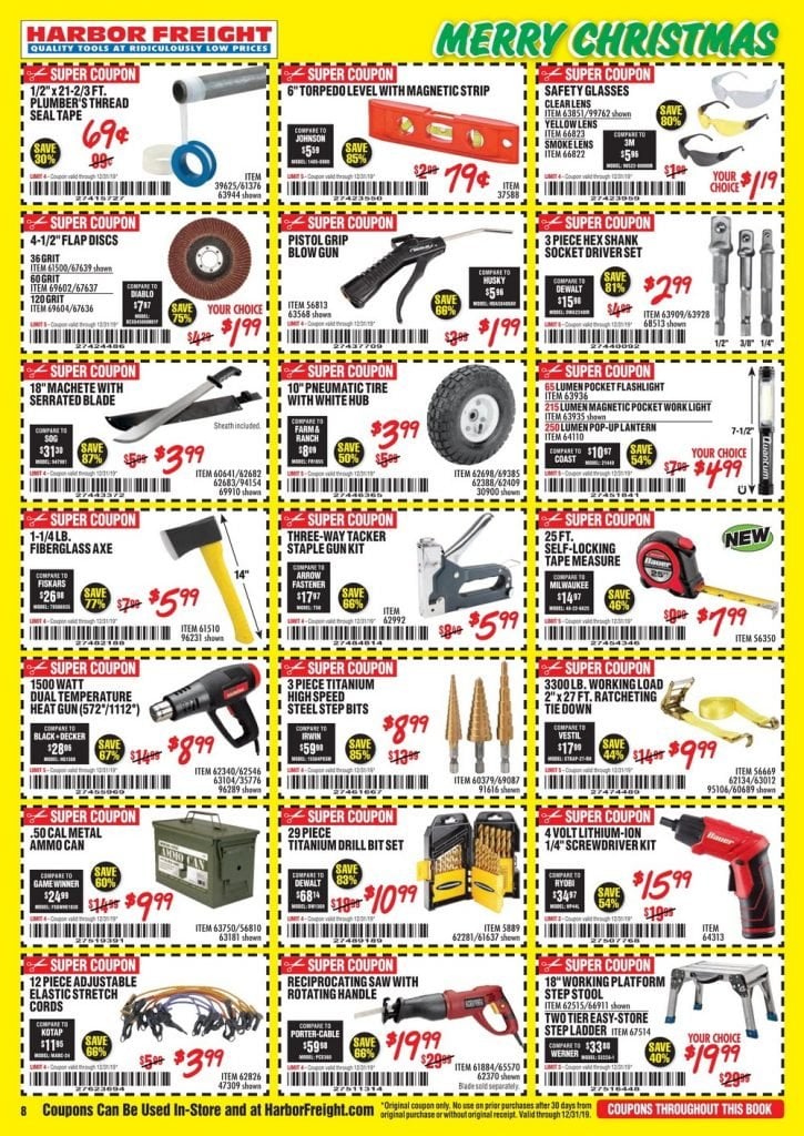 Harbor Freight Monthly Ad December, 2019