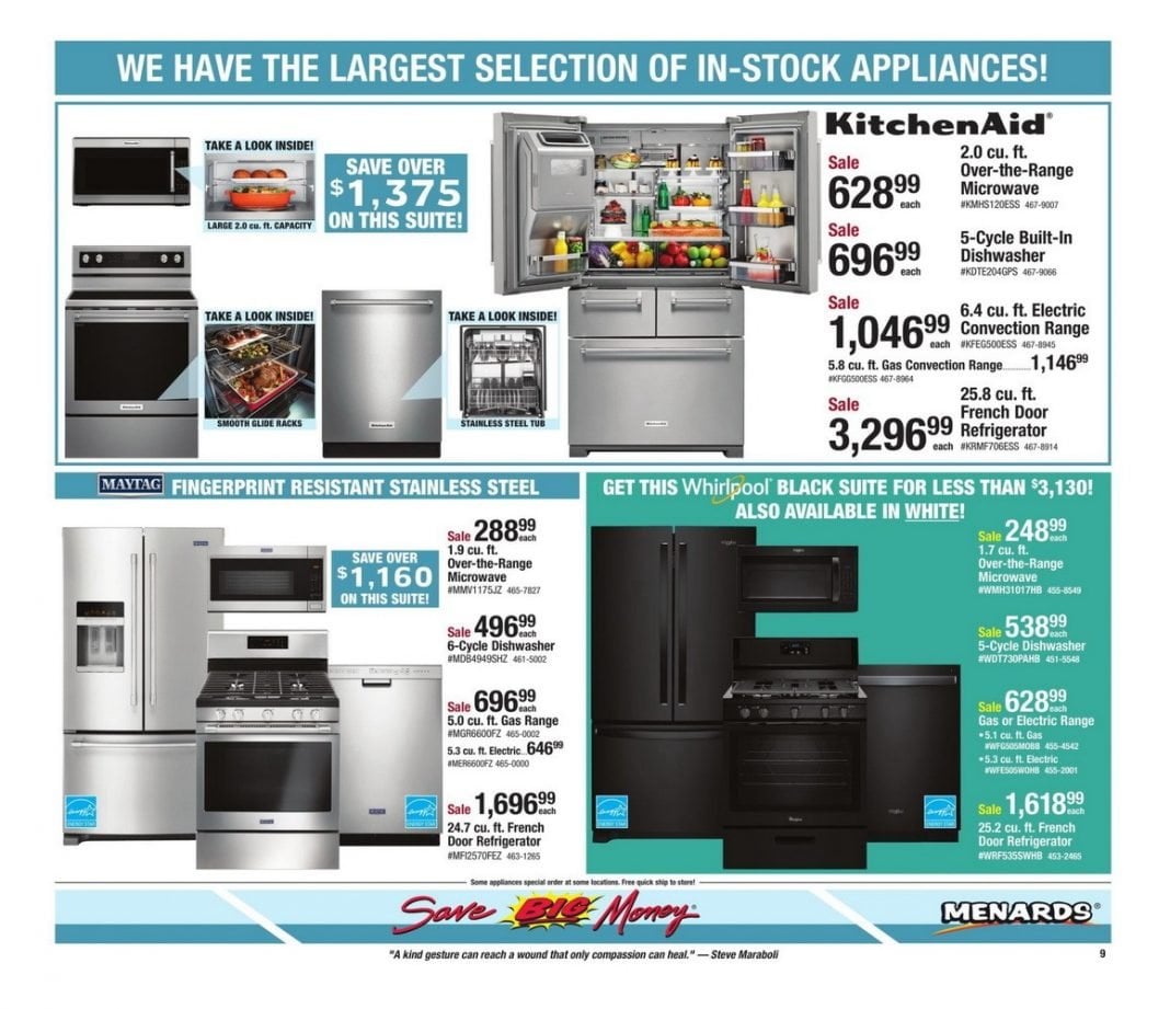 Menards Save Big Money Ad Dec 22 – Jan 04, 2020