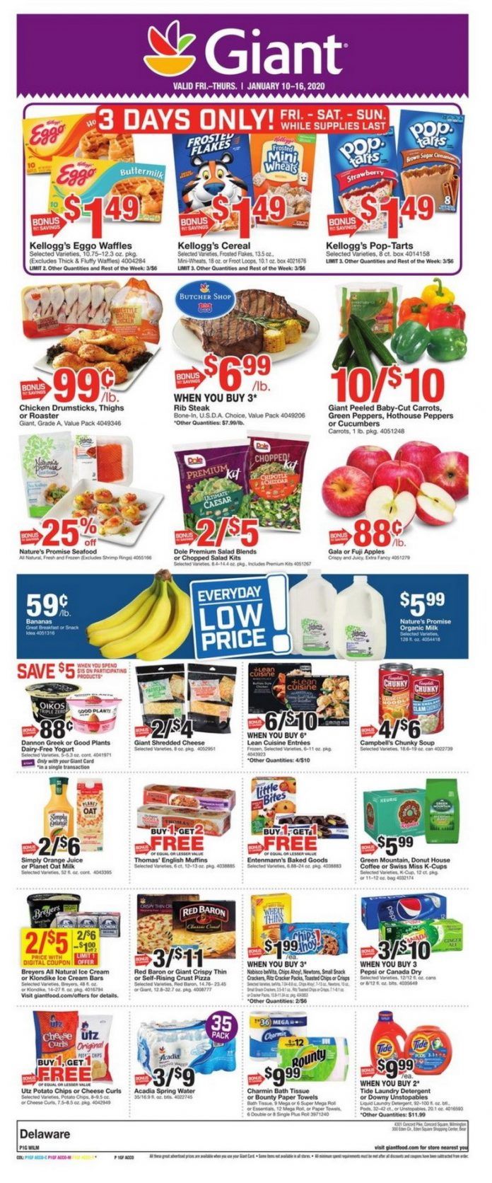 Giant Food Weekly Circular Jan 10 – Jan 16, 2020