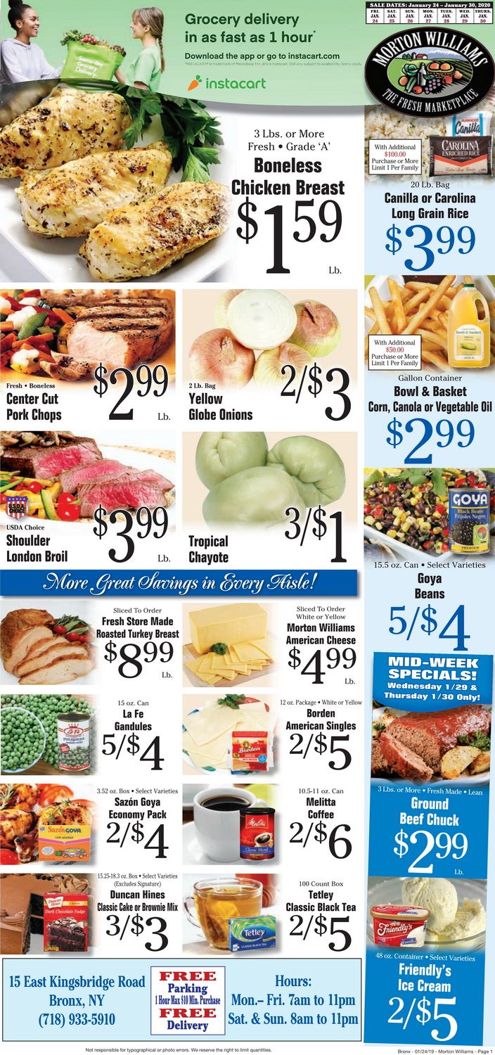 Morton Williams Weekly Ad Jan 24 – Jan 30, 2020