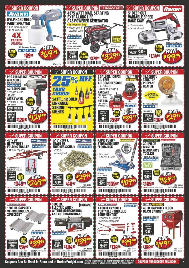 Harbor Freight Flyer Sale Feb 01 – Feb 29, 2020