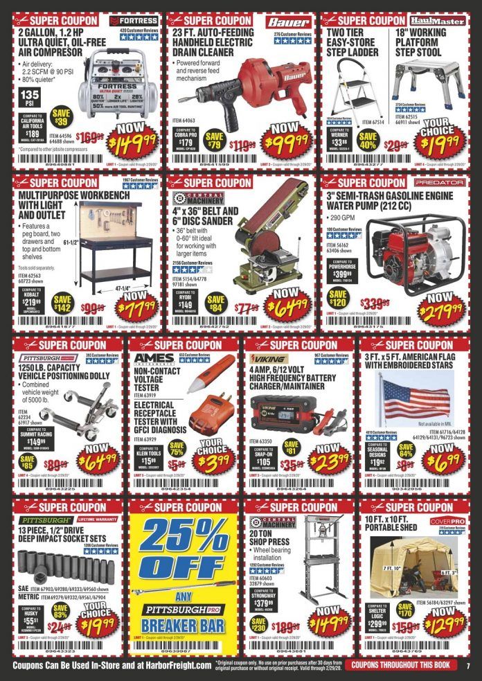 Harbor Freight Flyer Sale Feb 01 – Feb 29, 2020