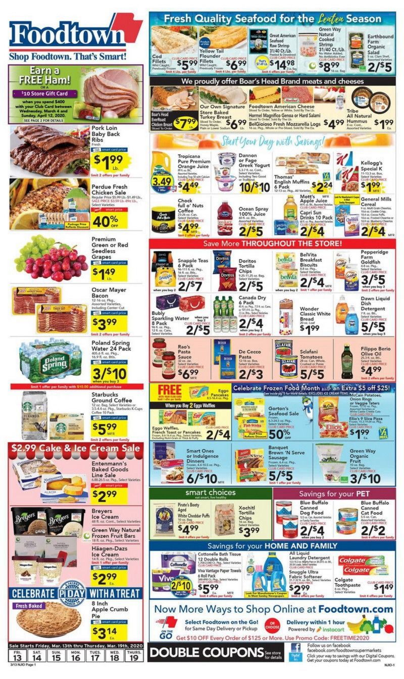 Foodtown Weekly Ad Mar 13 – Mar 19, 2020