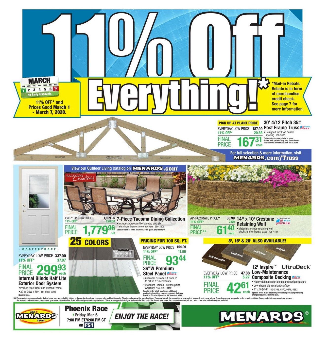 Menards Weekly Ad Mar 01 – Mar 07, 2020