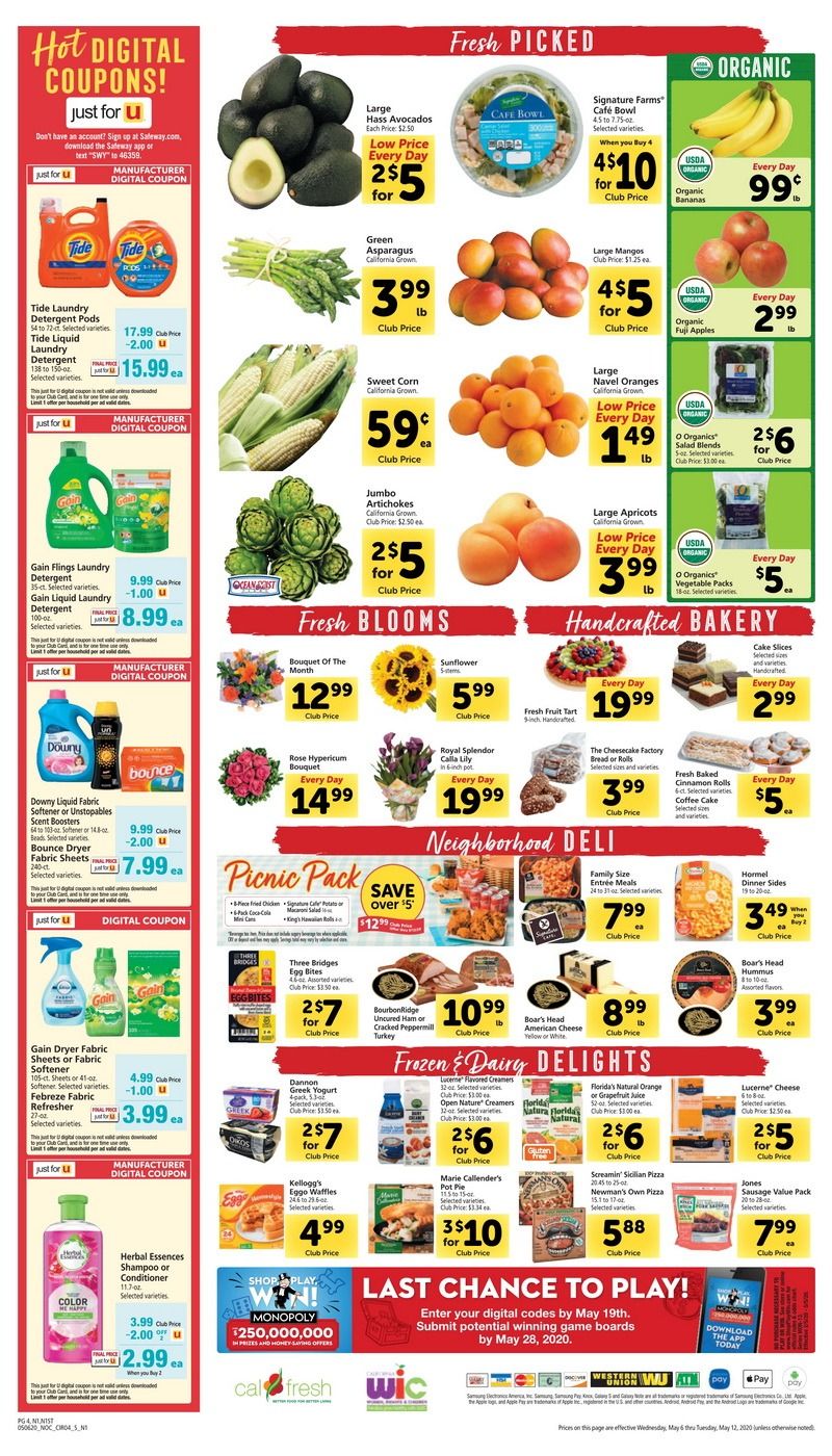 Safeway Weekly Ad May 06 – May 12, 2020