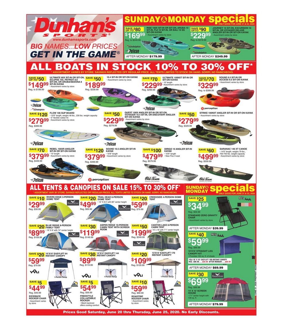 Dunham's Sports Weekly Ad June 20 – June 25, 2020