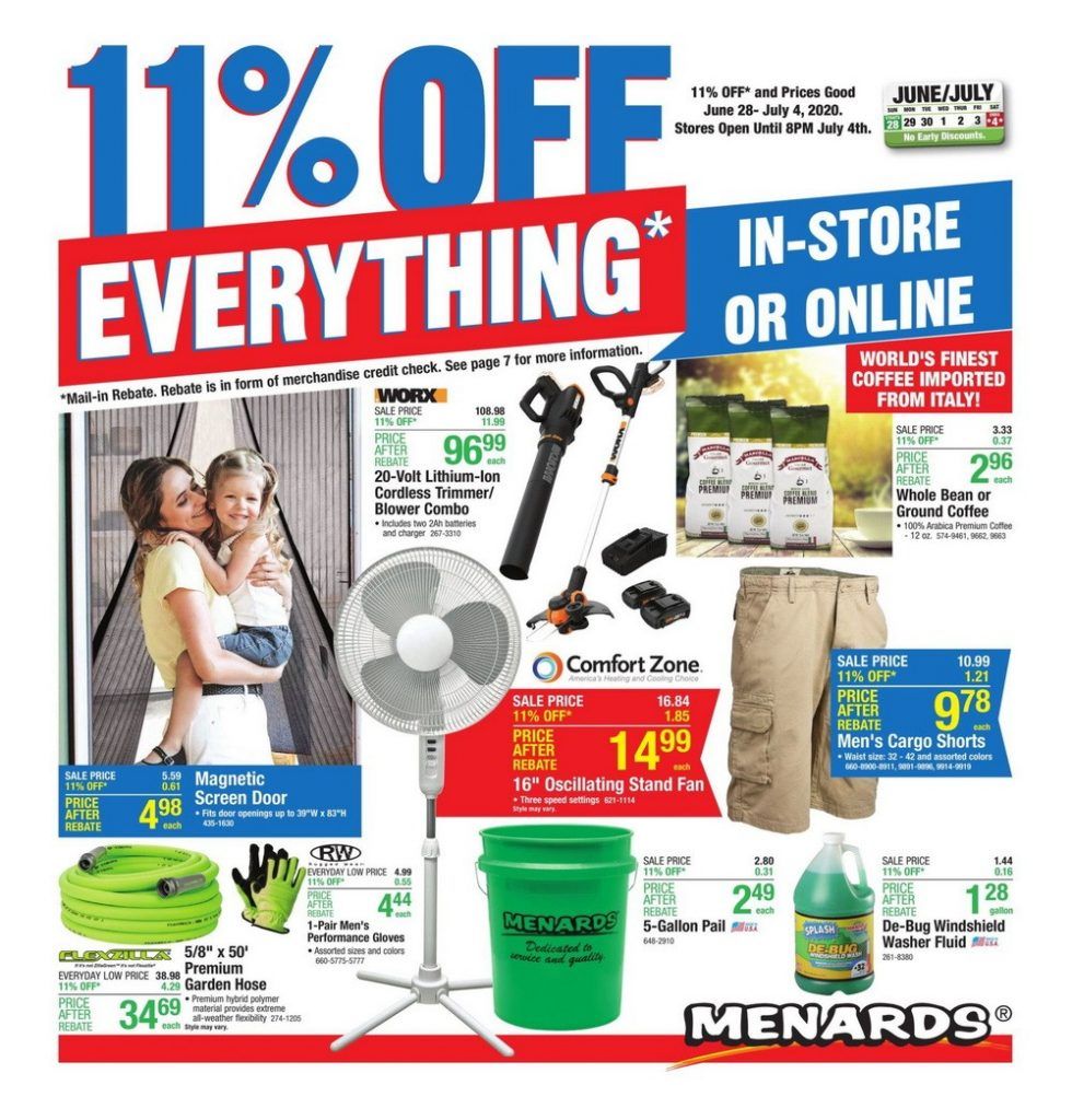 Menards Weekly Ad June 28 July 04, 2020