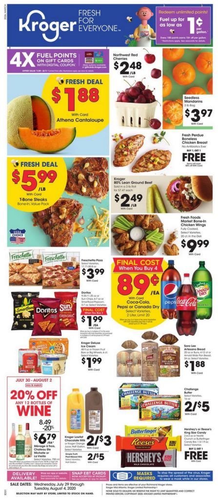 Kroger Weekly Ad Jul 29 - Aug 04, 2020