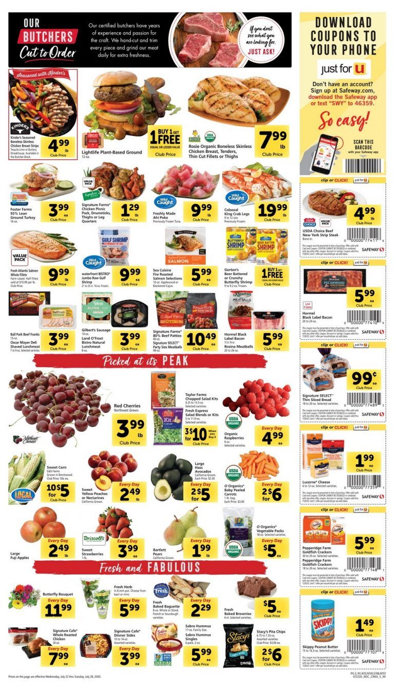 Safeway Weekly Ad July 22 – July 28, 2020