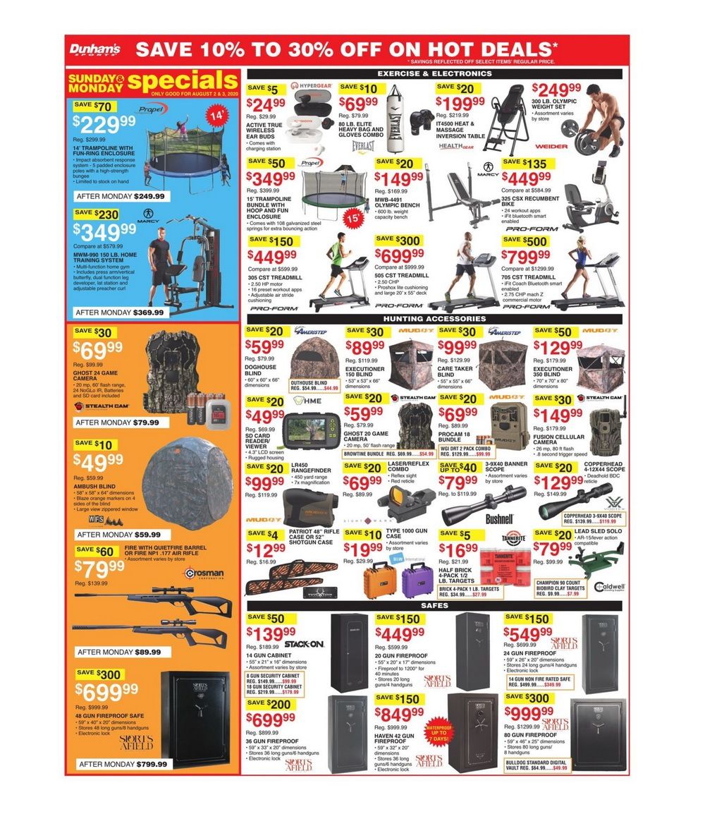 Dunham's Sports Weekly Ad Aug 01 Aug 06, 2020