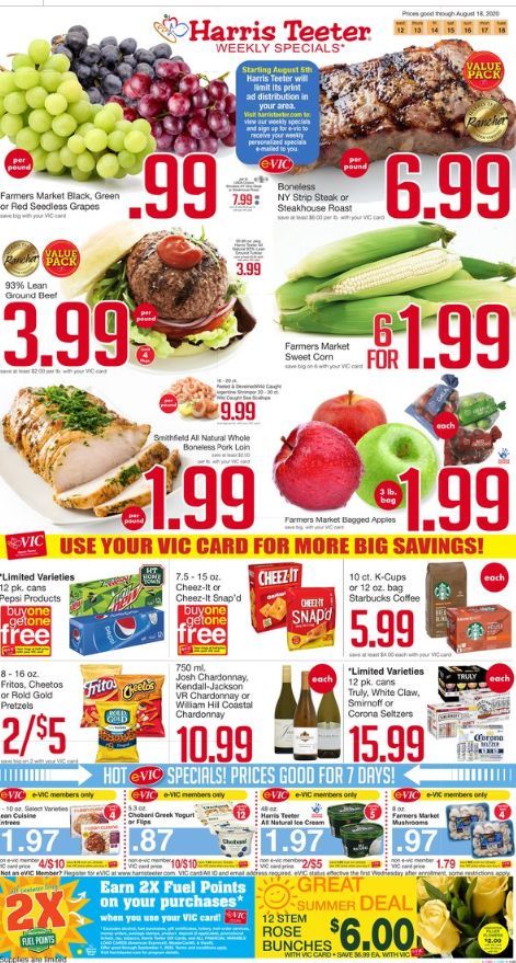 Harris Teeter Weekly Ad Aug 12 – Aug 18, 2020