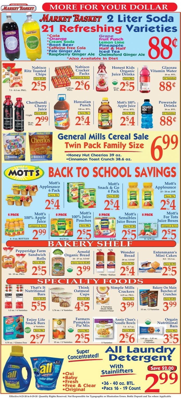 Market Basket Weekly Flyer Aug 23 – Aug 29, 2020