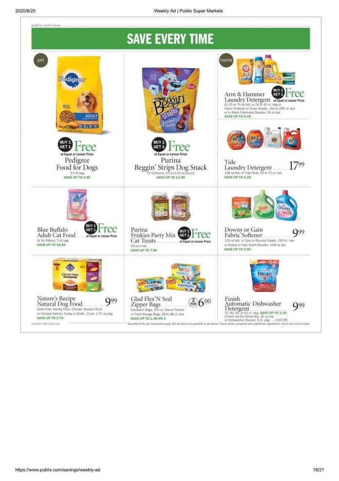 Publix Weekly Ad Aug 26 – Sep 01, 2020