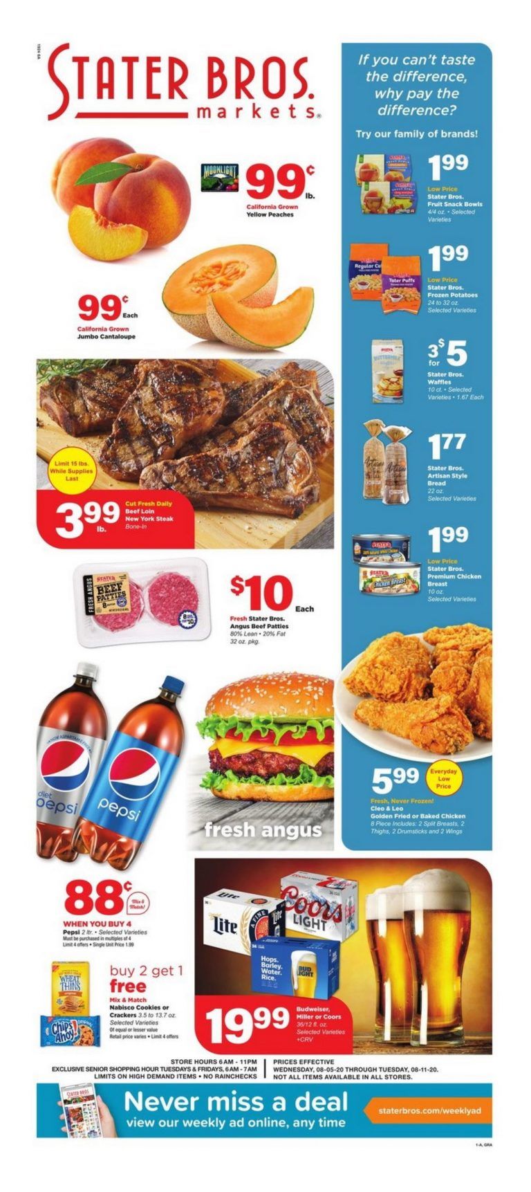 Stater Bros Weekly Ad Aug 05 Aug 11, 2020