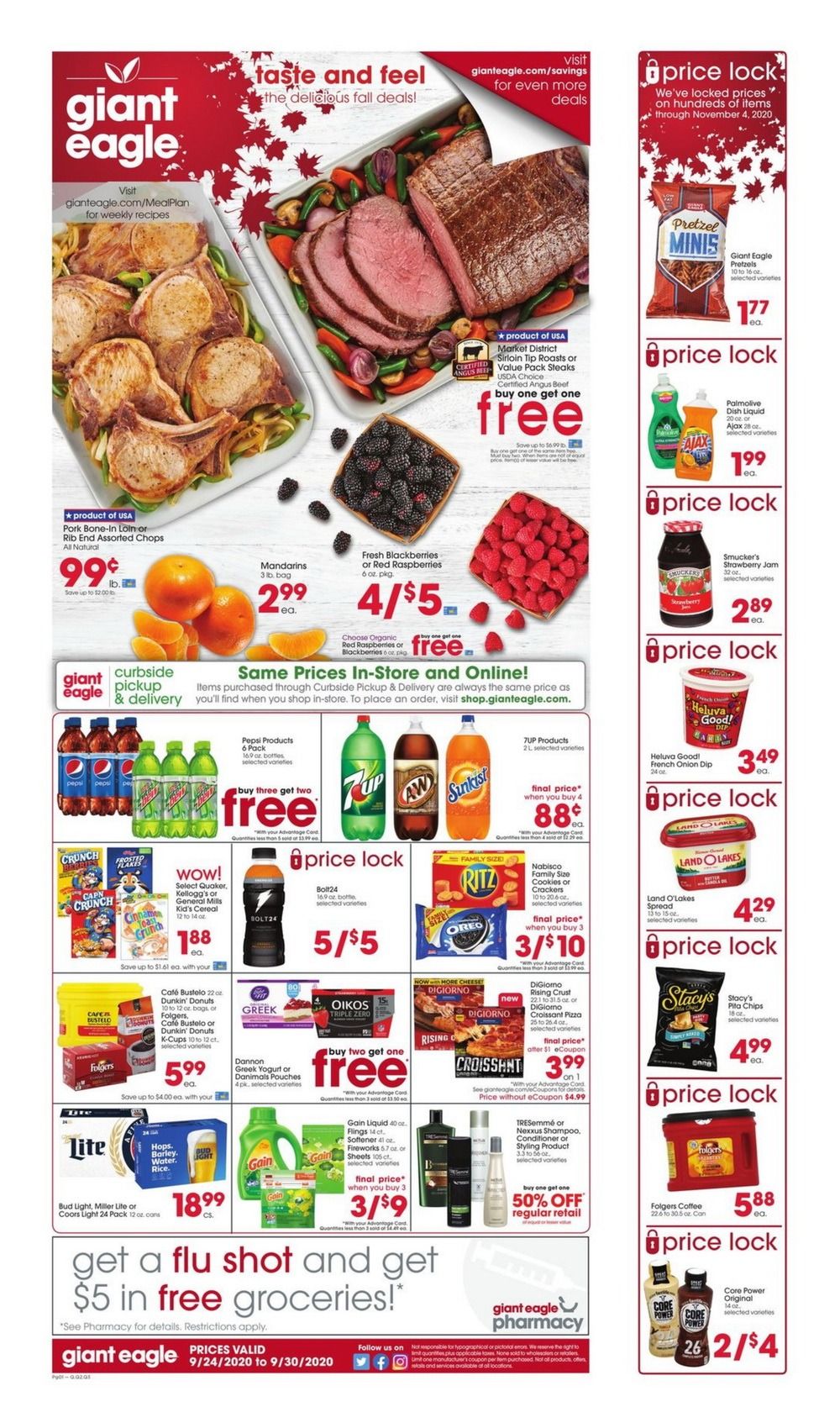 Giant Eagle Weekly Ad Sep 24 – Sep 30, 2020 