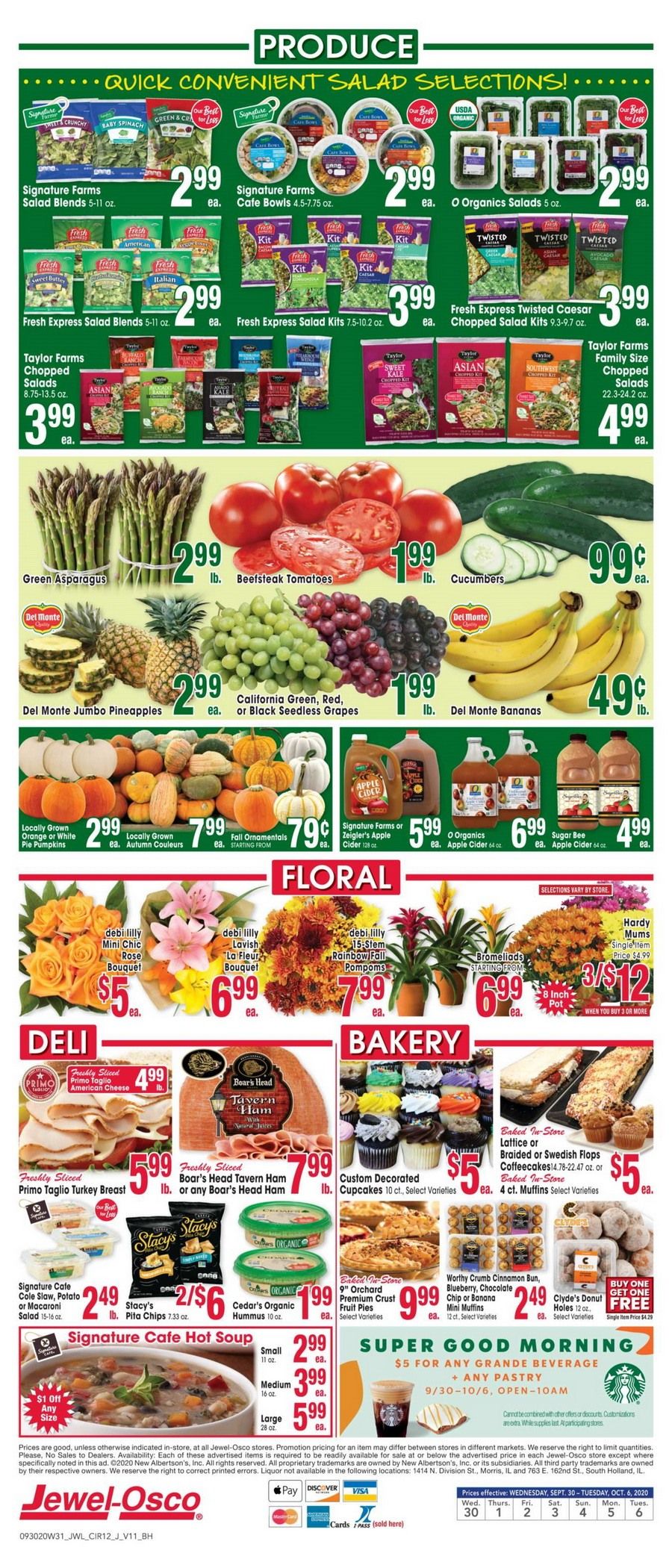 Jewel Osco Weekly Ad Sep 30 Oct 06, 2020