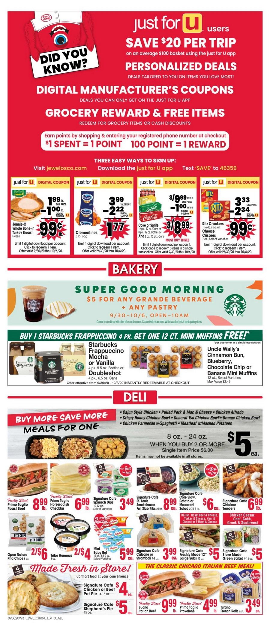 Jewel Osco Weekly Ad Sep 30 - Oct 06, 2020