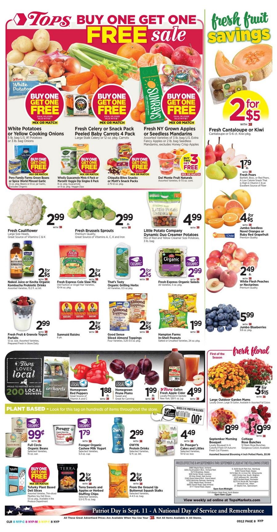 Tops Weekly Circular Sep 06 – Sep 12, 2020