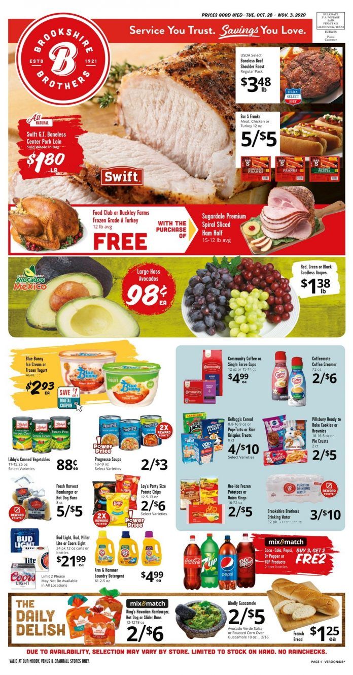 Brookshire Brothers Weekly Ad Oct 28 – Nov 03, 2020