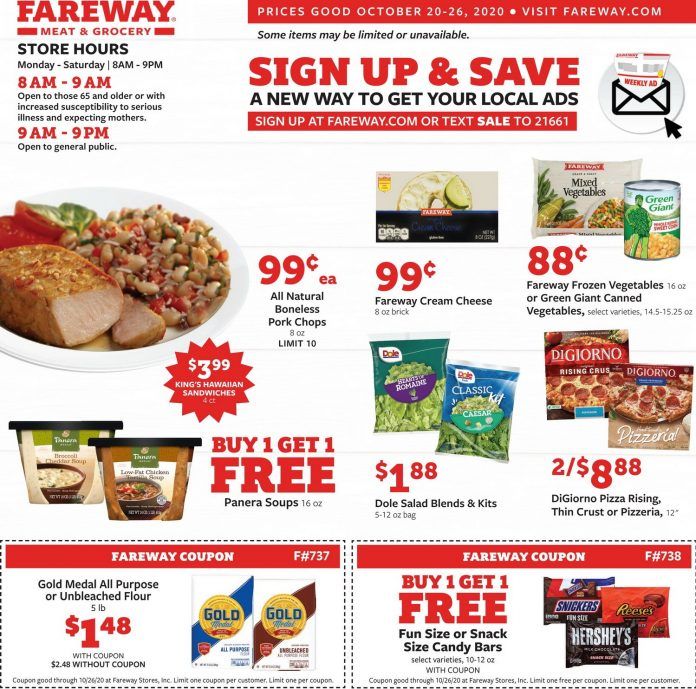 Fareway Weekly Ad Oct 20 – Oct 26, 2020