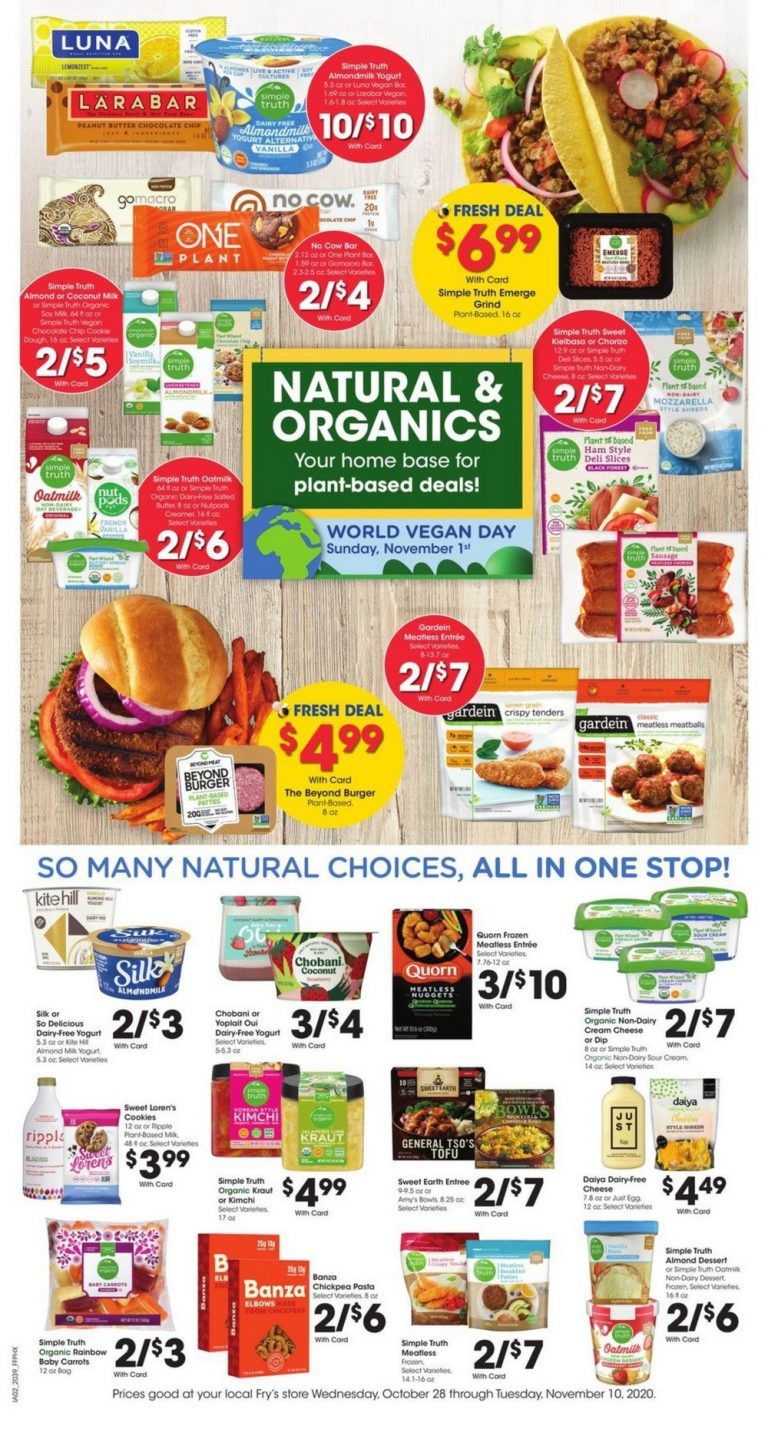 Fry's Food Weekly Ad Oct 28 – Nov 03, 2020