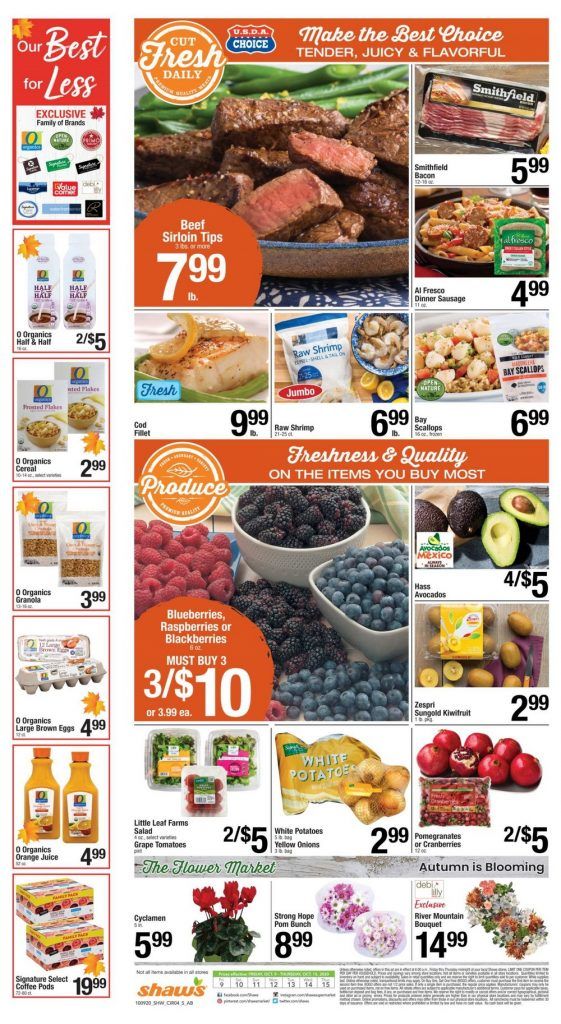 Shaw's Weekly Ad Oct 09 – Oct 15, 2020