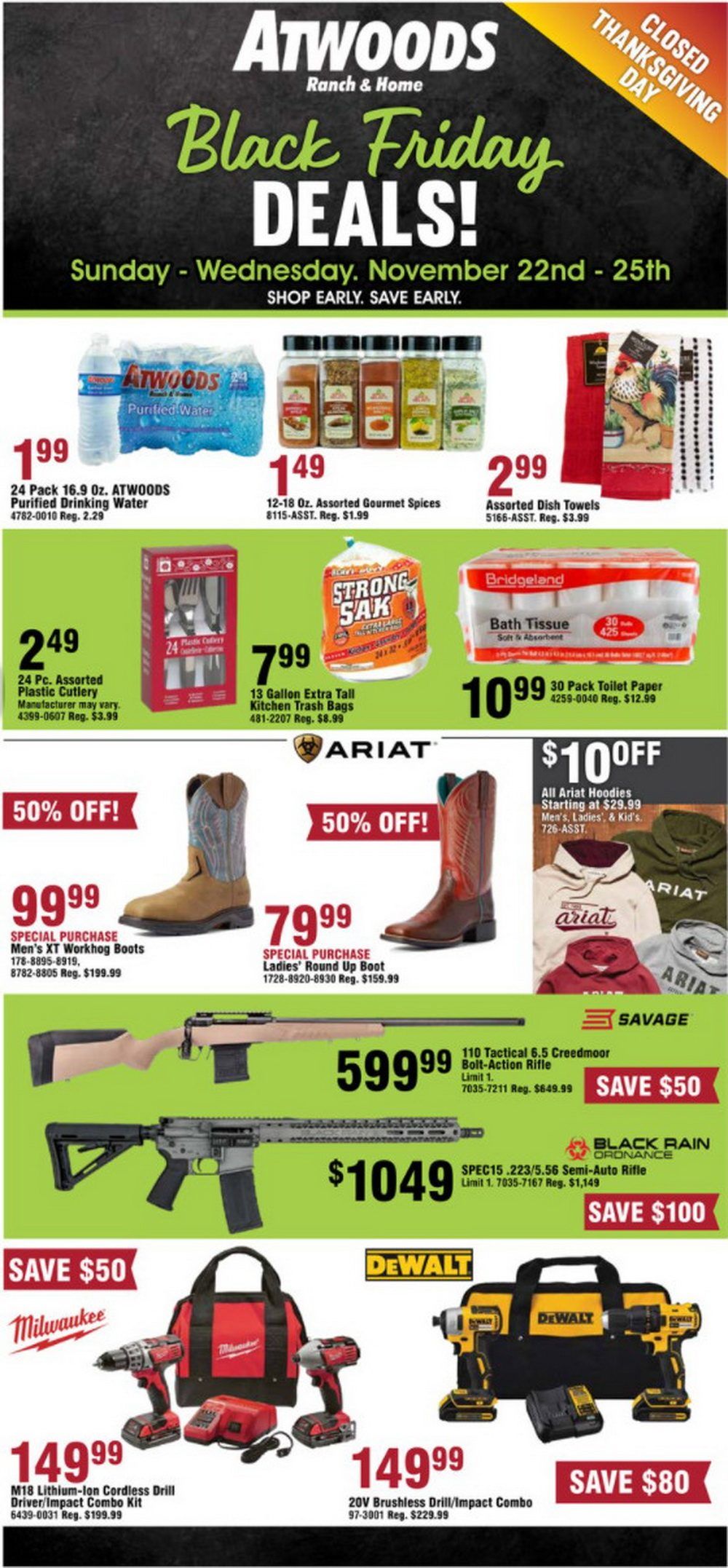 Atwoods Black Friday Ad Nov 22 Nov 25, 2020