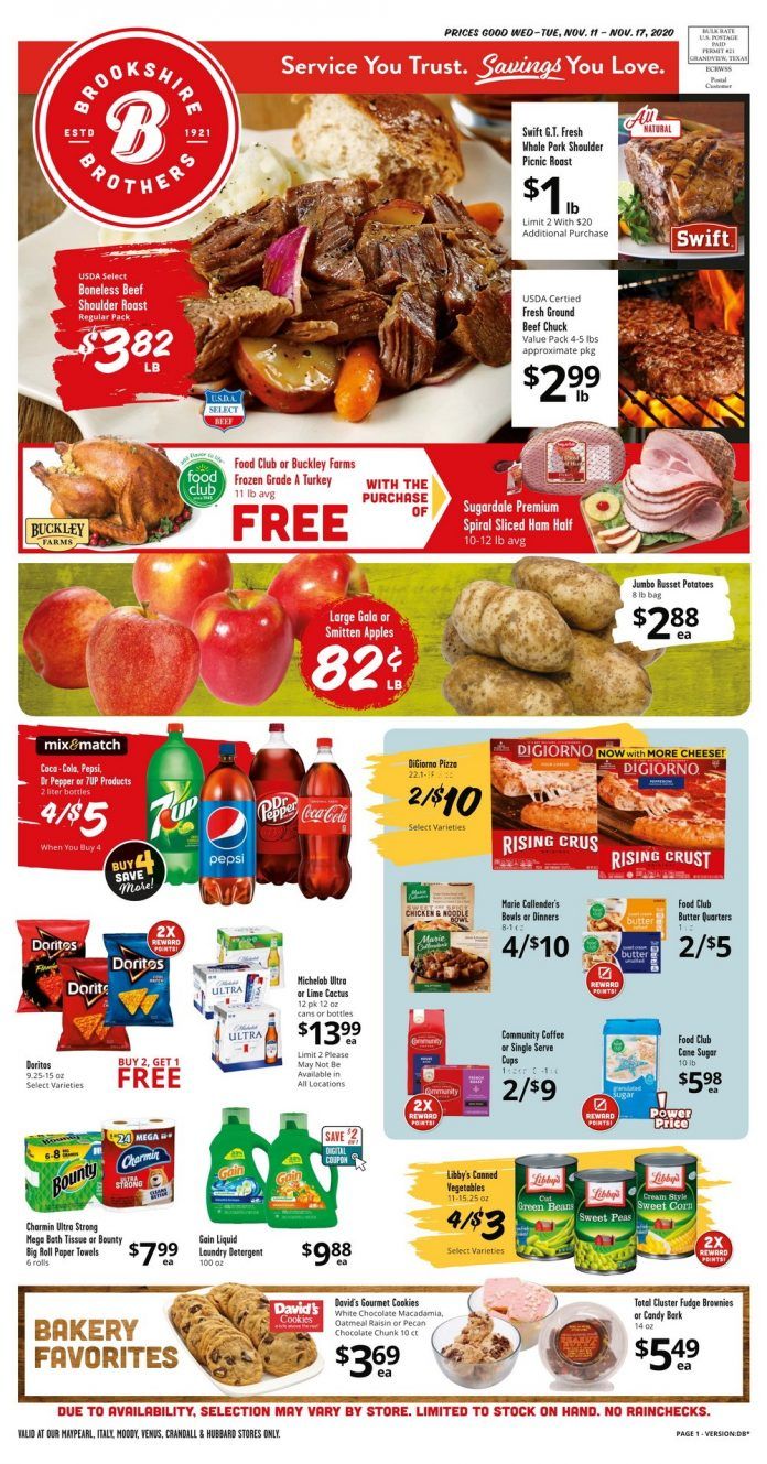 Brookshire Brothers Weekly Ad Nov 11 – Nov 17, 2020