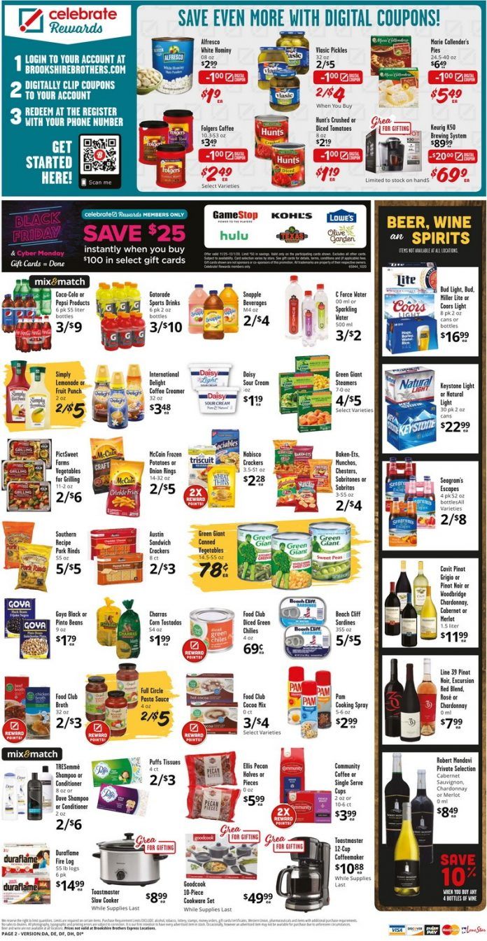 Brookshire Brothers Weekly Ad Nov 25 – Dec 01, 2020