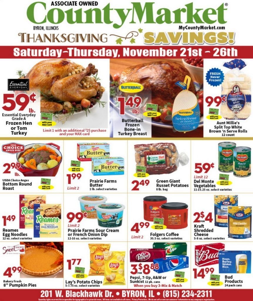 County Market Thanksgiving Ad Nov 21 Nov 26, 2020